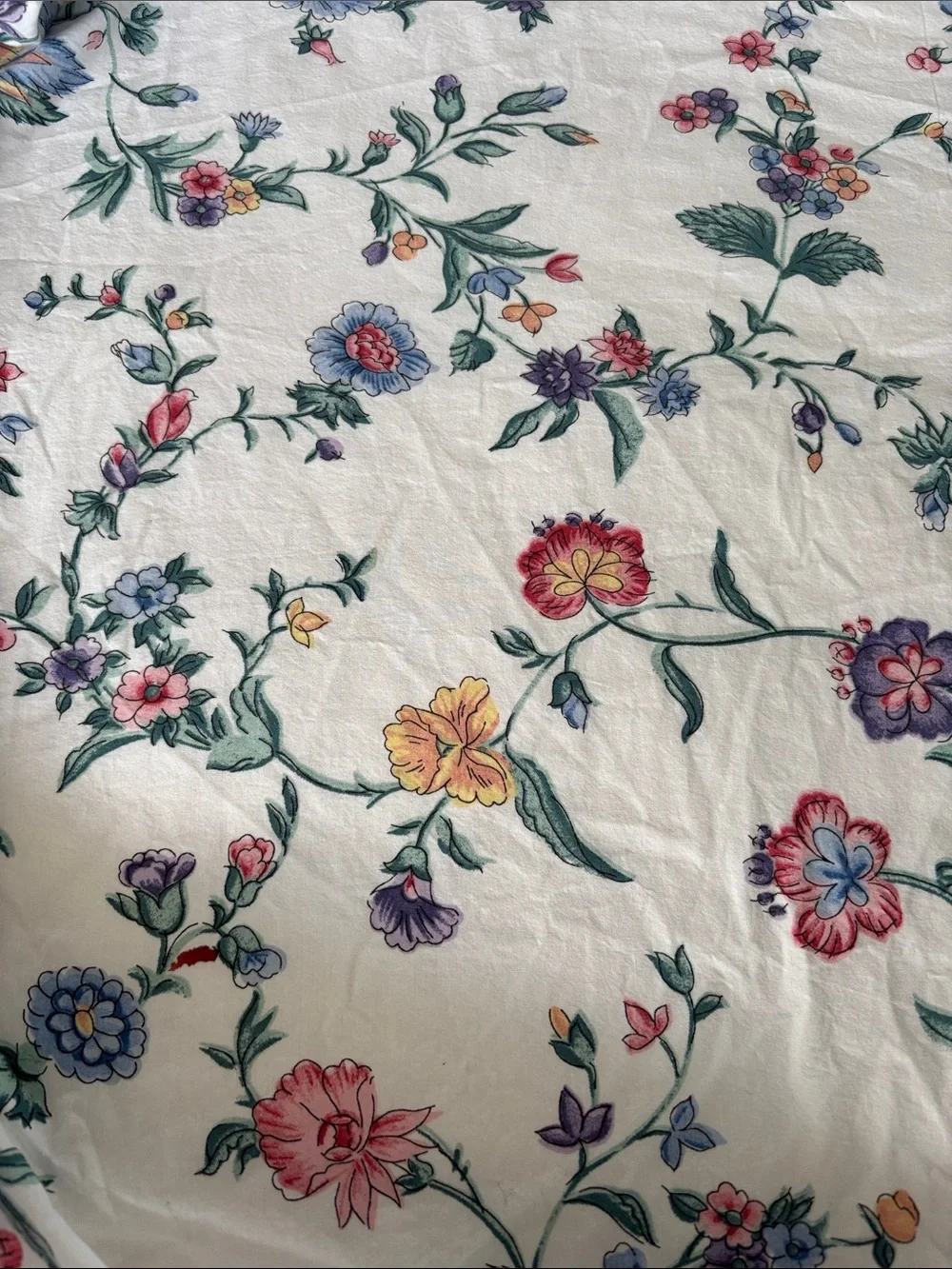 Vintage Laura Ashley 100% Cotton Twin Fitted Sheet